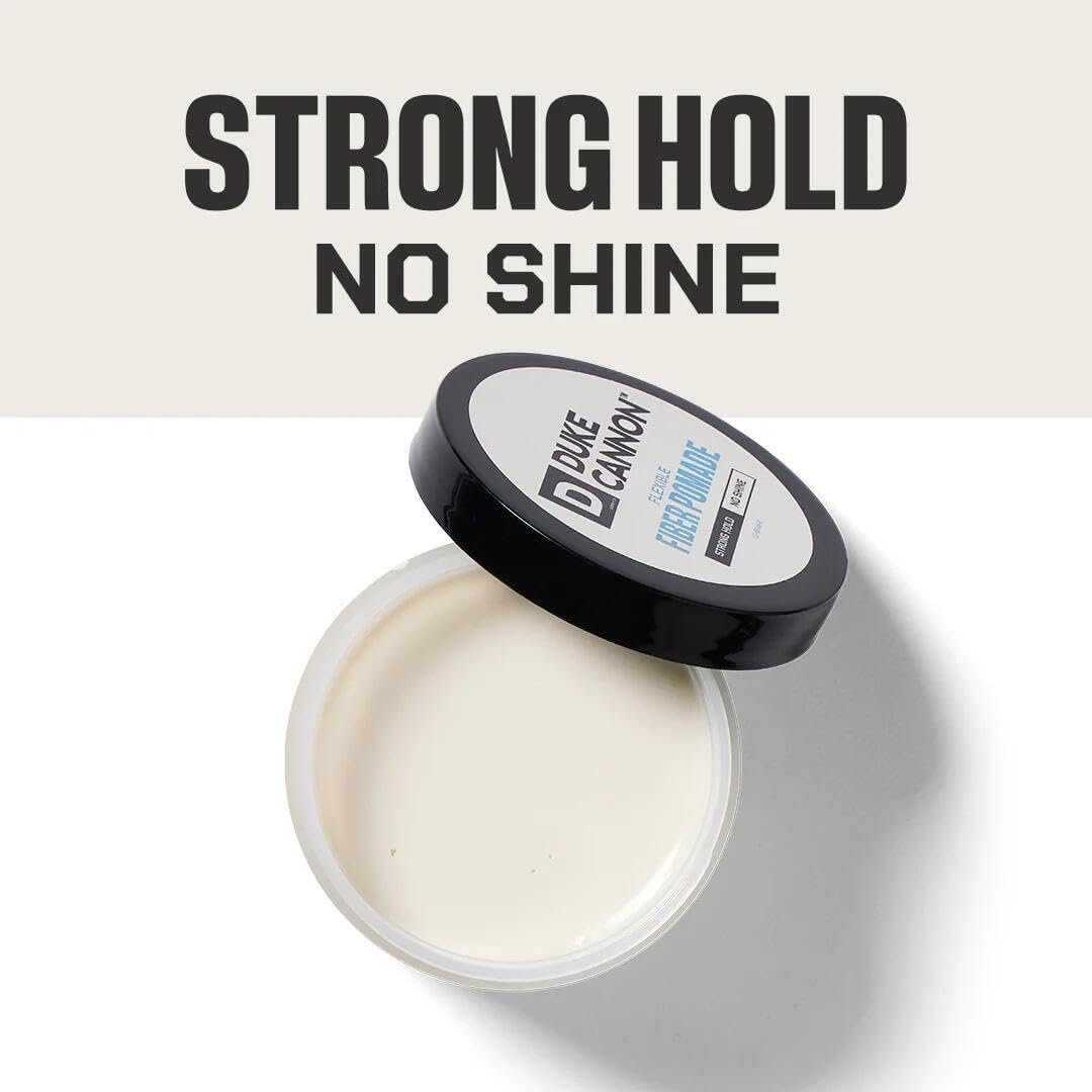 Duke Cannon Supply Co. Flexible Fiber Pomade - 2 oz - Strong Hold, No Shine, Water-Based for Easy Washout, Textured & Pliable Finish for Shorter Beauty & Personal Care Duke Cannon Supply Co.