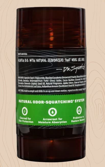 Dr. Squatch Natural Deodorant for Men - Odor-Squatching Men's Deodorant Aluminum Free - Cool Fresh Aloe 2.65 oz (1 Pack) Beauty and Personal Care Dr. Squatch
