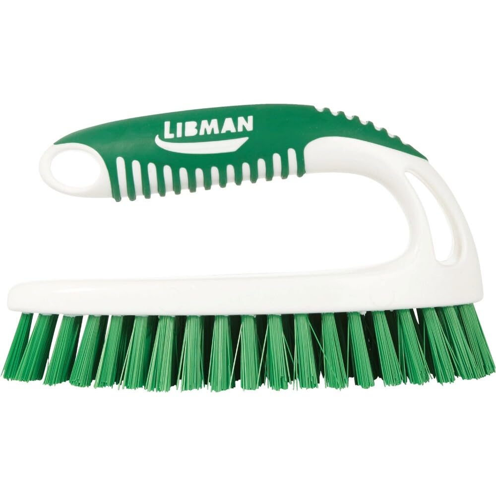 2 1/2 in W Scrub Brush, Stiff, 5 1/2 in L Handle, 7 in L Brush, Green, Polypropylene, Santoprene - 1 Each Beauty and Personal Care LIBMAN COMMERCIAL