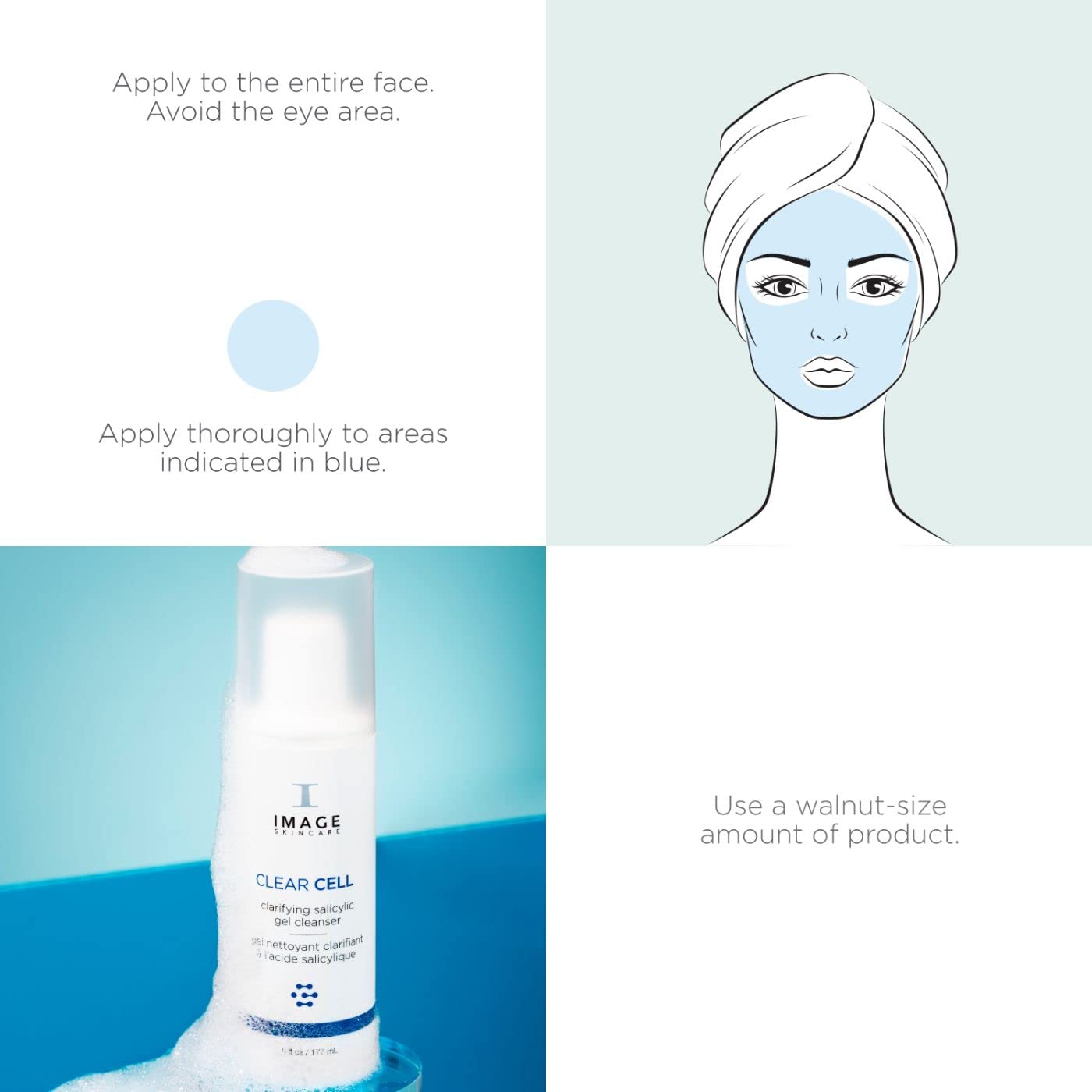 IMAGE Skincare, CLEAR CELL Salicylic Gel Cleanser, Gentle Foaming Face Wash Removes Excess Oil and Shine for Oily Prone Skin, 6 fl oz Beauty & Personal Care IMAGE Skincare