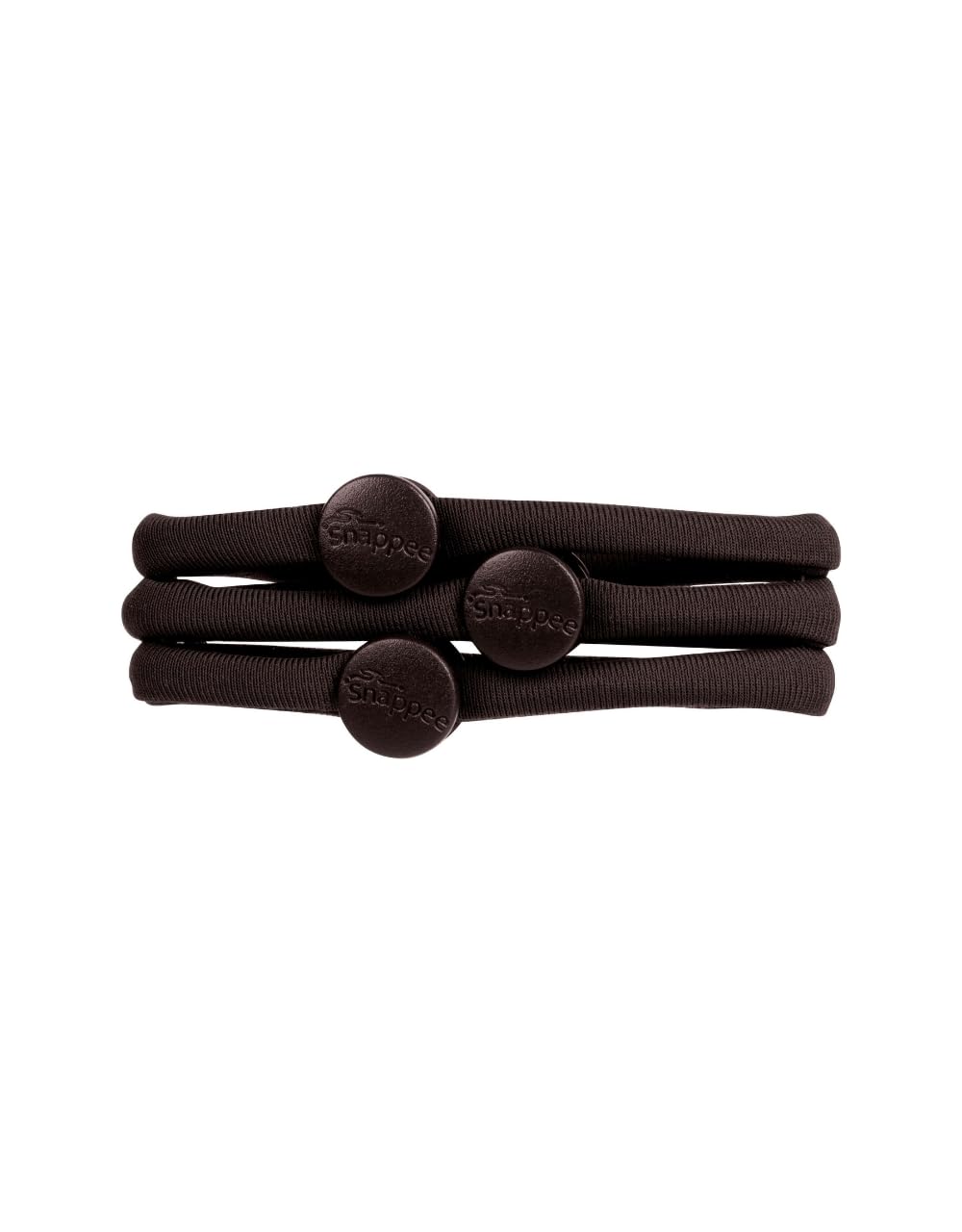 Snap Hair Ties for Thick, Natural, Curly Hair | No Slip, No Tension Pro Hair Tie | Strong Ponytail Holder (3 Pack, Black)