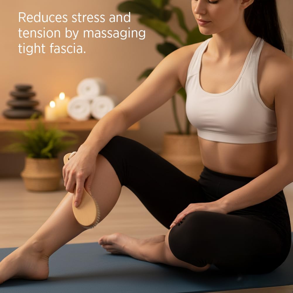 Tiger Tail Therapeutic Dry Brush for Body - Includes Carry Bag - Exfoliating Brush for Lymphatic Massage, Cellulite Appearance, Skin Rejuvenation Beauty and Personal Care Tiger Tail