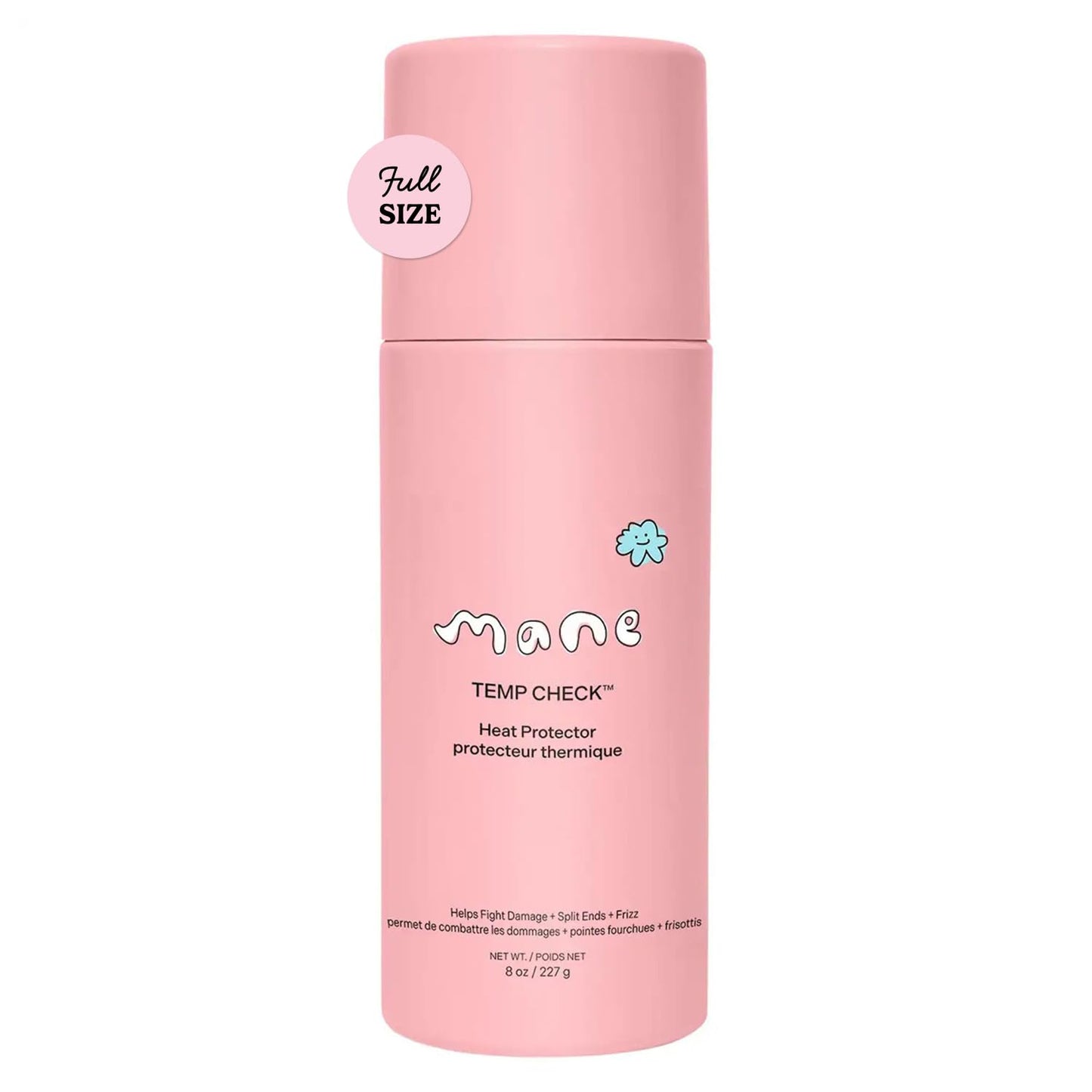 Mane Temp Check Heat Protection Spray for Hair - Anti Frizz Heat Protectant for All Hair Types - Helps Fight Damage, Split Ends & Breakage - Made Beauty & Personal Care Mane