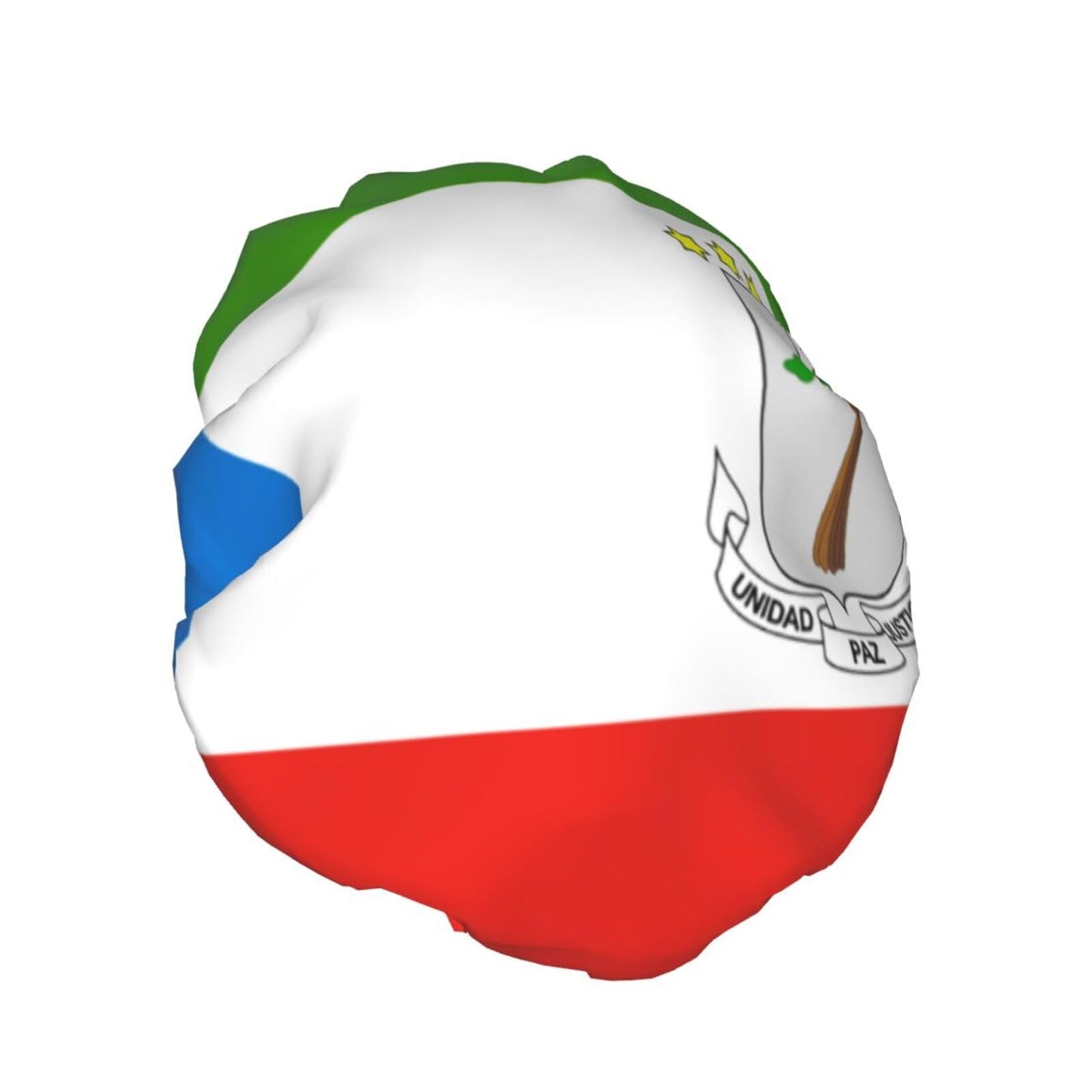 Equatorial Guinea Flag Prints Shower Cap Double Layer Lined Waterproof Bathing Shower Hat Beauty and Personal Care Hayyett