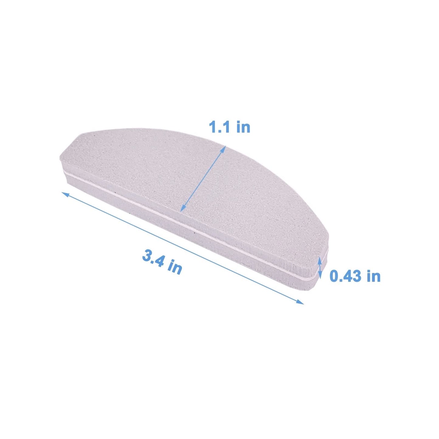 20 PCs Nail Buffers, Double Sided Nail Files Buffer Blocks 100/180 Grit Portable Washable Sanding Buffing File Arc Shape (Grey) Beauty & Personal Care GigaGround