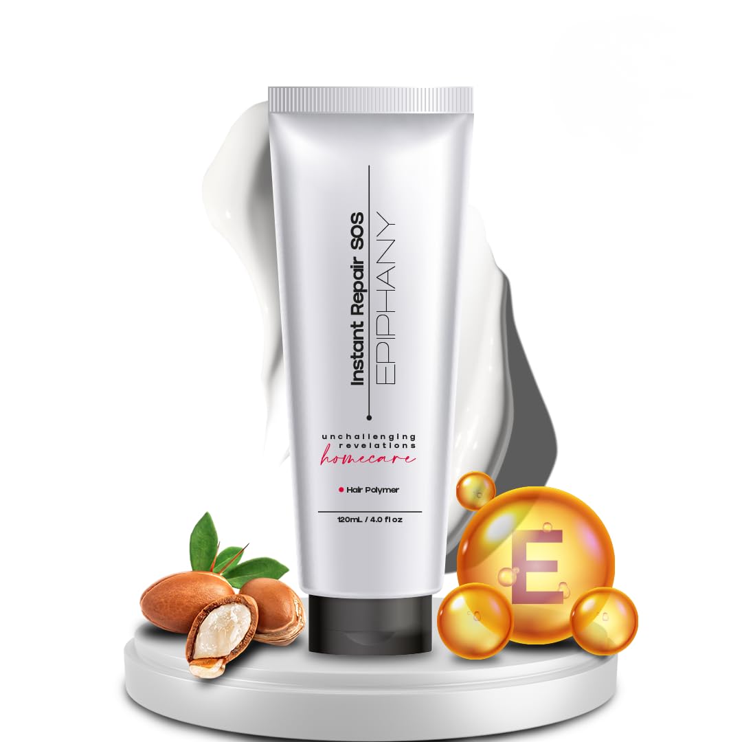 Epiphany Instant Repair SOS Leave-In Treatment | Biotin, Keratin & Collagen | Repairs Dry Damaged Hair | No Rinse | Frizz Control | 4.0 fl oz