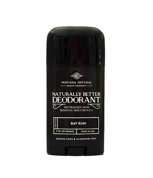 MNSC Bay Rum Naturally Better Deodorant - Magnesium and Activated Charcoal - Sensitive Skin Formula, Aluminum-Free, Baking Soda-Free, All-Natural Beauty and Personal Care Montana Natural Shave Company