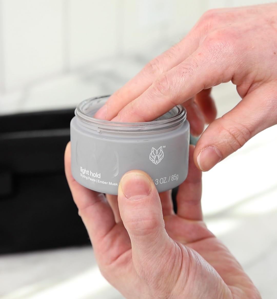 Black Wolf Hair Styling Paste for Men, Light Hold - Water Based Hair Styling Product for All Hair Styles & Types - Barber Grade Non-Greasy & Long Beauty & Personal Care Black Wolf