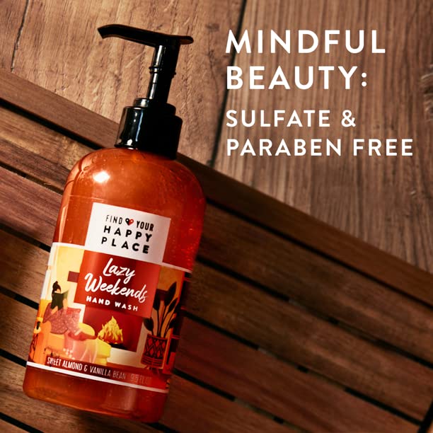 Find Your Happy Place Liquid Gel Hand Wash Lazy Weekends Sweet Almond And Vanilla Bean 9.5 fl oz Beauty & Personal Care Find Your Happy Place
