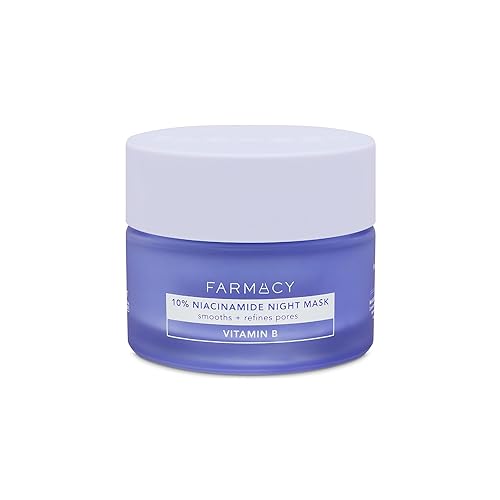 Farmacy Niacinamide Overnight Face Mask - Pore Refining Facial Mask with 10% Niacinamide - Replenishes Moisture Barrier with 3% Panthenol + Blueberry Beauty & Personal Care Farmacy