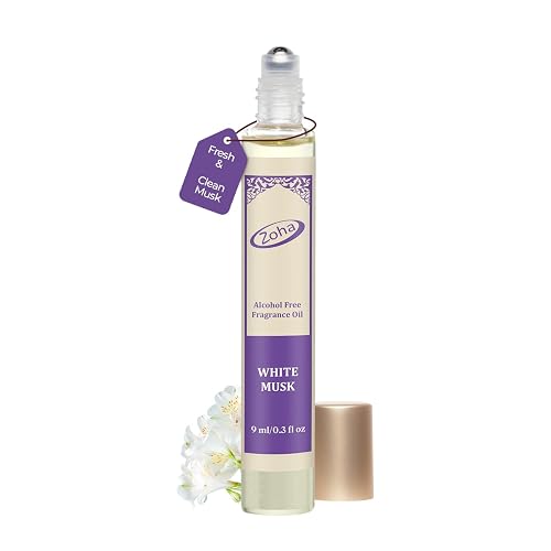 Zoha White Musk | Roll on Perfumes for Women & Men | Alcohol-free Fresh Perfume Oil | Travel Size Long Lasting Fragrance | 9ml Roller Beauty & Personal Care Zoha