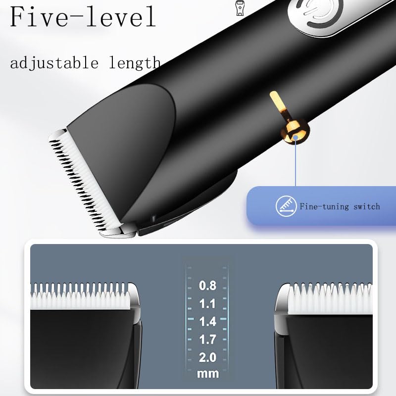 Men's Hair Clippers & Beard Trimmer Grooming Kit?All-in-one Professional Cutting Kit Cordless Rechargeable Clipper for Men with LED Display 2 Gears Beauty and Personal Care GLESVOWIO