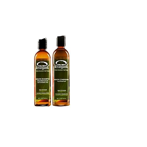 KERARGANIC Organic Salt & Sulfate Free Shampoo and Conditioner 08oz - Keratin Post-Treatment Set - Professional Moisturizing Shampoo and Conditioner Beauty & Personal Care KERARGANIC