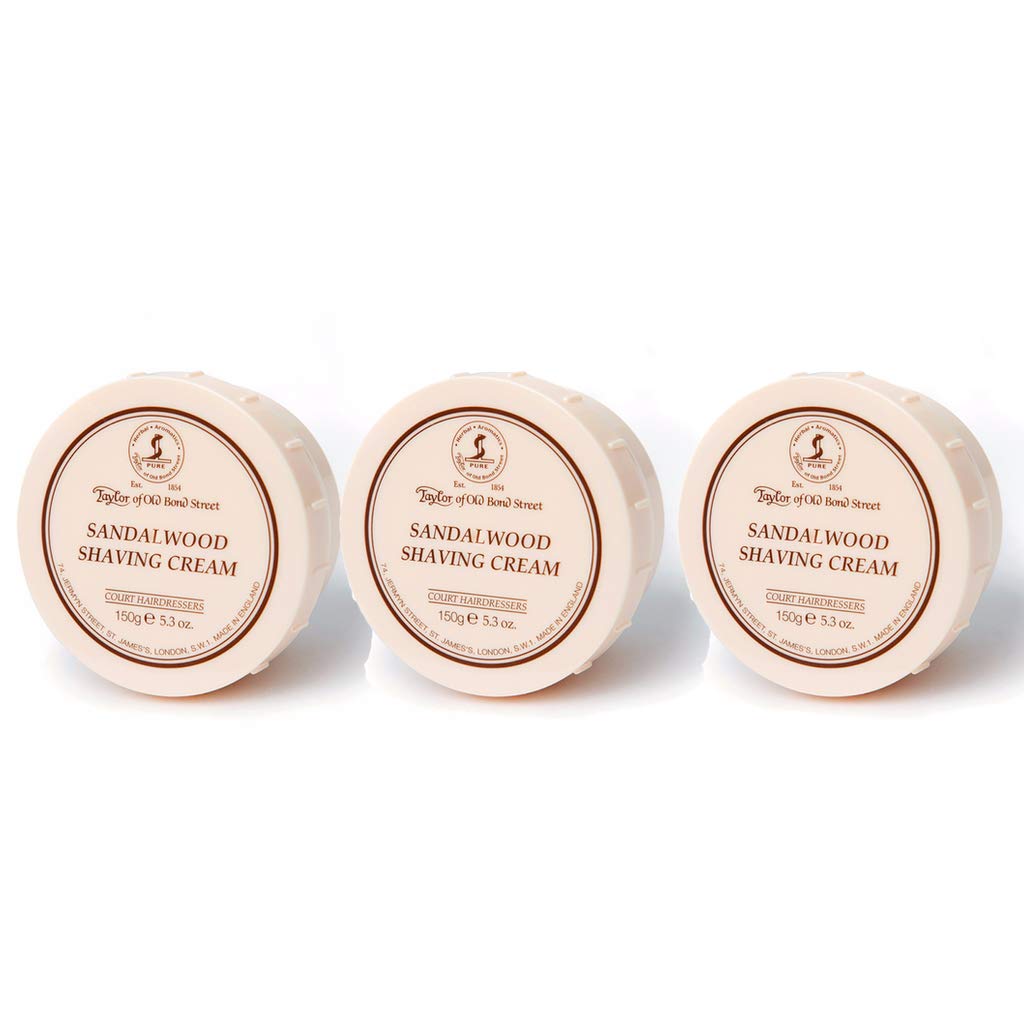 Taylor of Old Bond Street Sandalwood Shaving Bowl, 5.3-Ounce Pack of 3 (3) Beauty & Personal Care Taylor