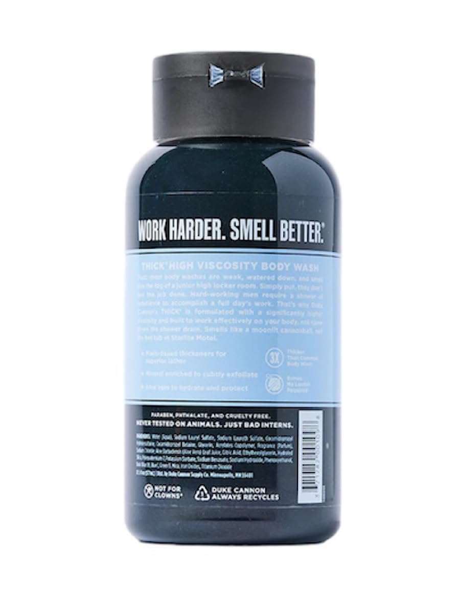 Duke Cannon Thick Body Wash - Midnight Swim, Men’s Body Wash for Deep Clean, Fresh Scent, Large 17.5 oz Bottle, Sulfate-Free, Moisturizing Formula Beauty & Personal Care Duke Cannon Supply Co.