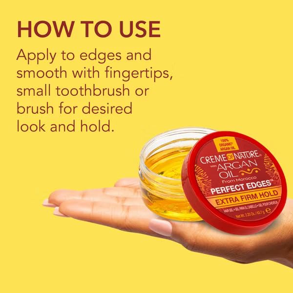 Creme Of Nature Argan Oil Perfect Edges Extra Hold 2.25 Ounce (66ml) (2 Pack) Beauty & Personal Care Creme of Nature