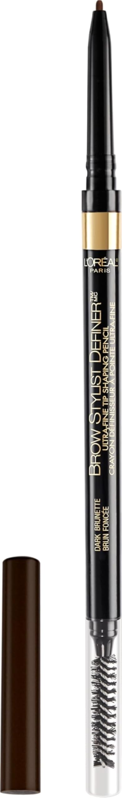 L'Oreal Paris Makeup Brow Stylist Definer Waterproof Eyebrow Pencil, Ultra-Fine Mechanical & Retractable Brow Pencil, Draws Tiny Brow Hairs & Fills in