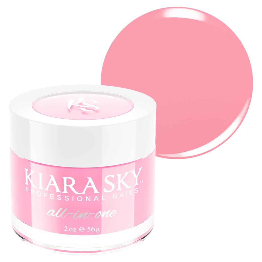 Kiara Sky All-In-One Acrylic Nail Powder | Multi-Use Dip & Acrylic Powder | Sculpting, Overlay & Dipping 2 oz, Lets Flamingle