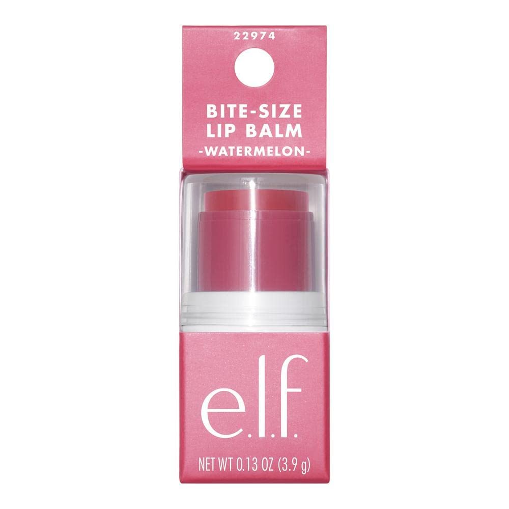e.l.f. Bite-Size Lip Balm, Moisturizing Formula for Smoother & Softer Lips, Mini Tinted Chapstick, Watermelon, 0.13 Oz Beauty & Personal Care e.l.f.