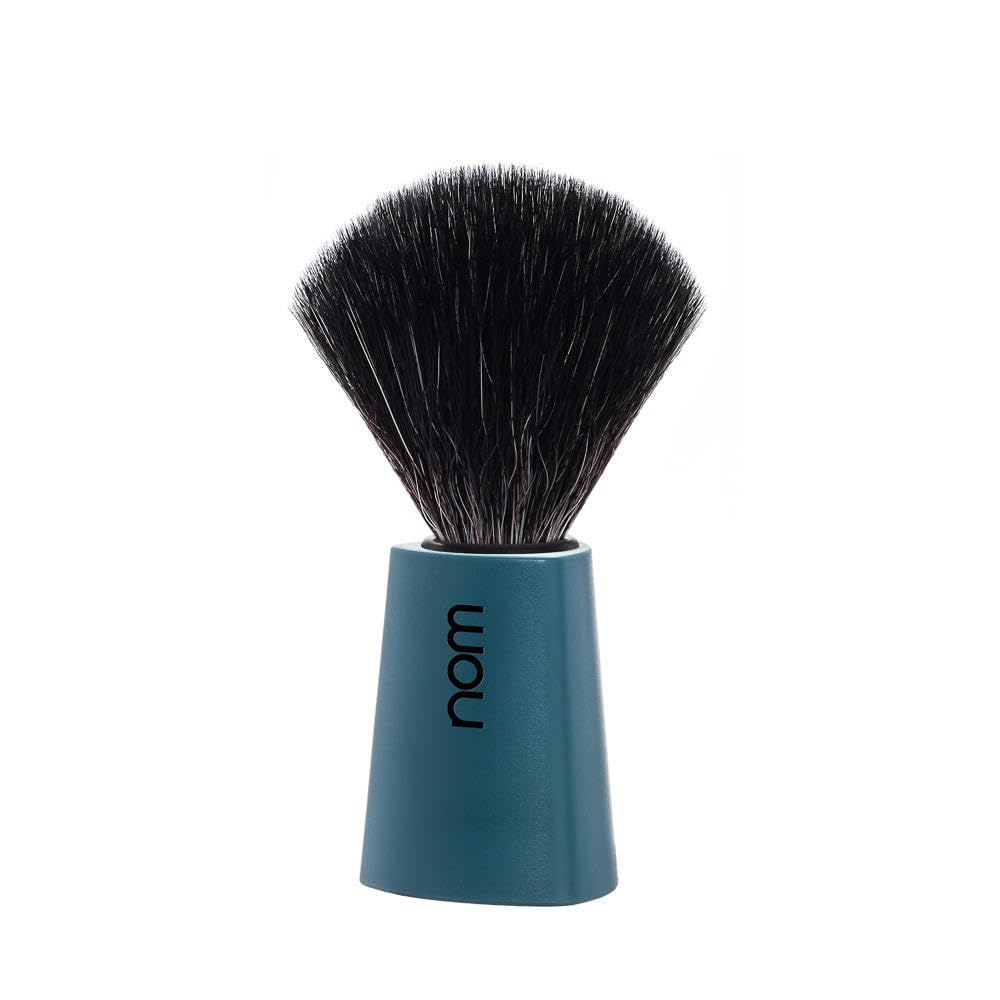 NOM Carl Shaving Brush - Vegan Shave Brush for Shaving soaps and creams - sustainable eco-friendly and reusable - Exfoliating Shaving Brush - Petrol Beauty and Personal Care MÜHLE