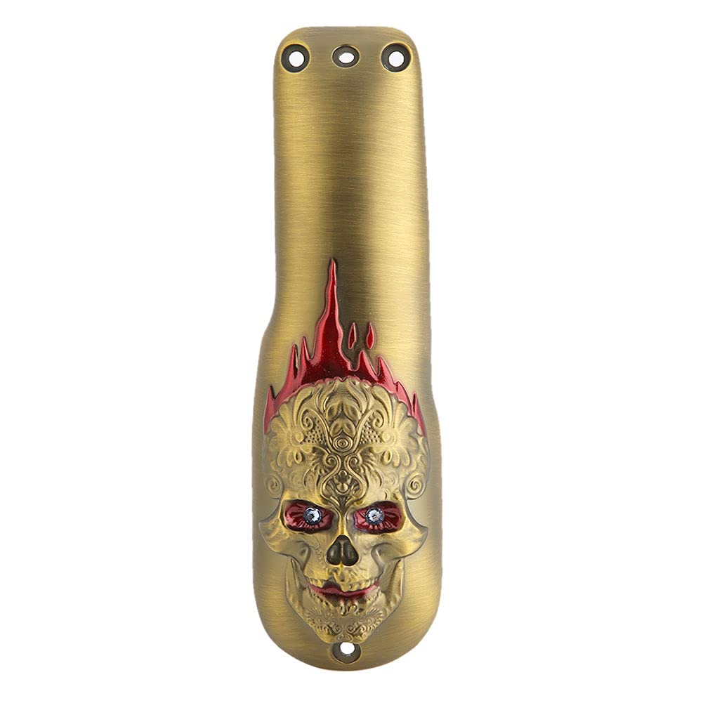 Professional Hair Clipper Front Cover, Electric Hair Cutter Trimmer Sheel Protective Casing for (Skull Gold) Beauty and Personal Care FILFEEL