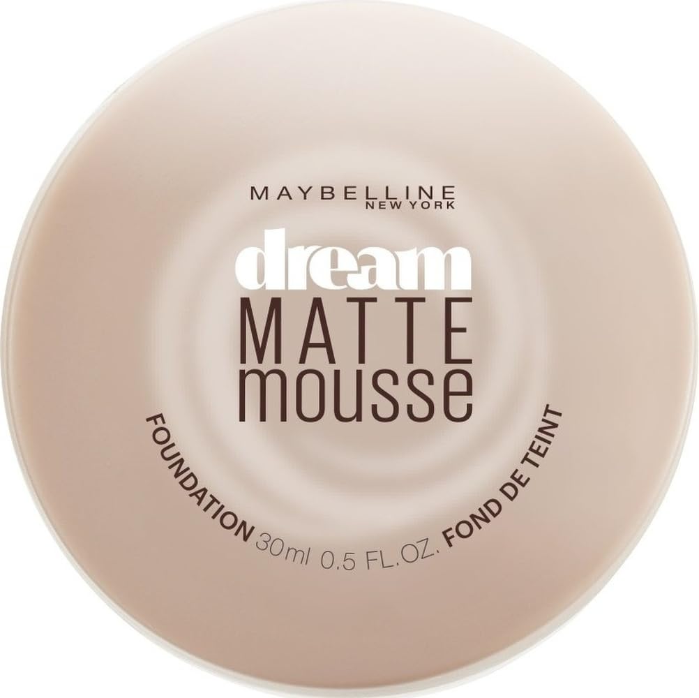 Maybelline New York Dream Matte Mousse Foundation, Medium Beige, 0.64 oz.