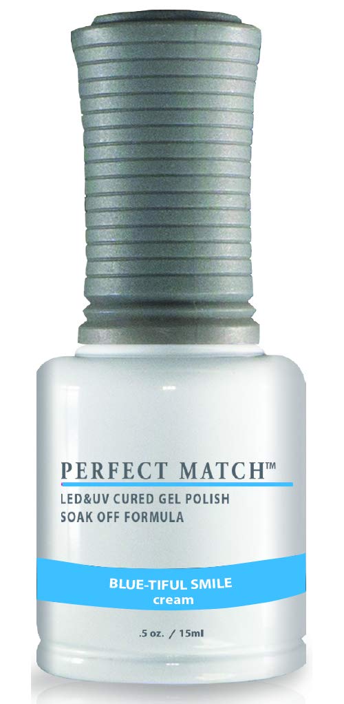 LECHAT Perfect Match Gel Polish, Blue-Tiful Smile, 0.5 Fluid Ounce