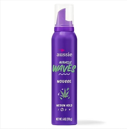 Aussie Miracle Waves Soft Wave Mousse with Hemp Seed Oil, Paraben Free, Sulfate Free, Unisex 6 oz. Beauty & Personal Care Aussie