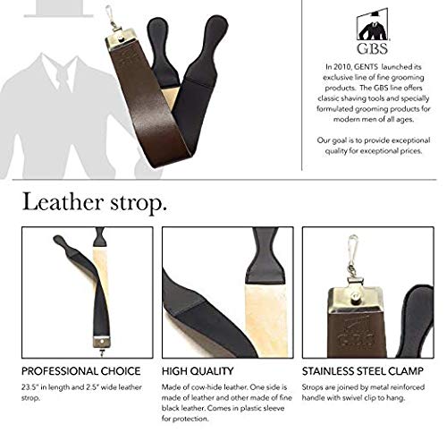 G.B.S Men Professional Shaving Kit Box- Rust Free Stainless Shaving Razor with Wooden Handle, Wooden Soap Bowl, Shaving Brush, Leather Strop, - A Full Beauty and Personal Care G.B.S