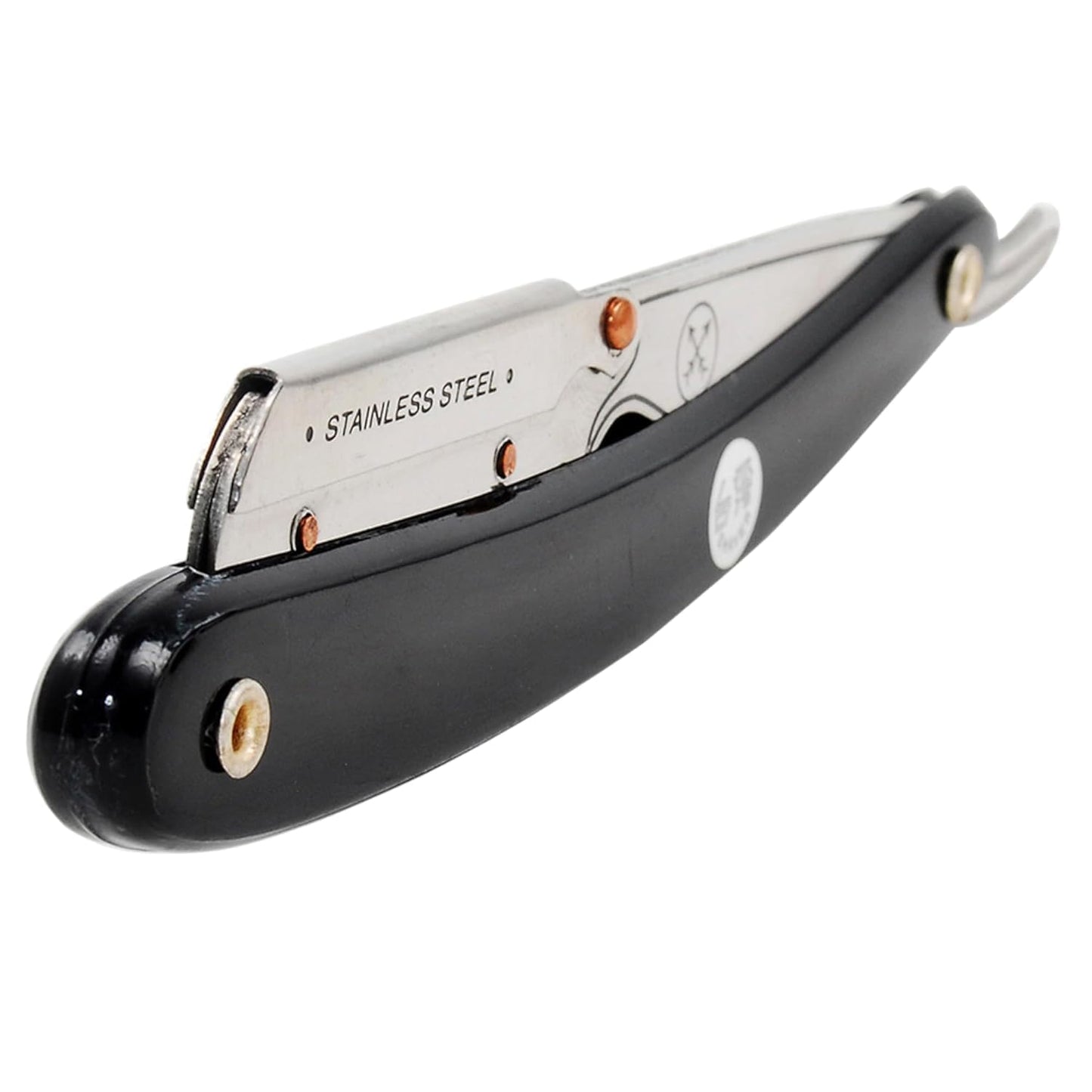 Parker SRB Straight Edge Barber Razor - Stainless Steel Blade Arm & Resin Handle - Uses Half Double Edge Razor Blades - Includes 5 Pre-Cut Blades Beauty and Personal Care Parker Safety Razor