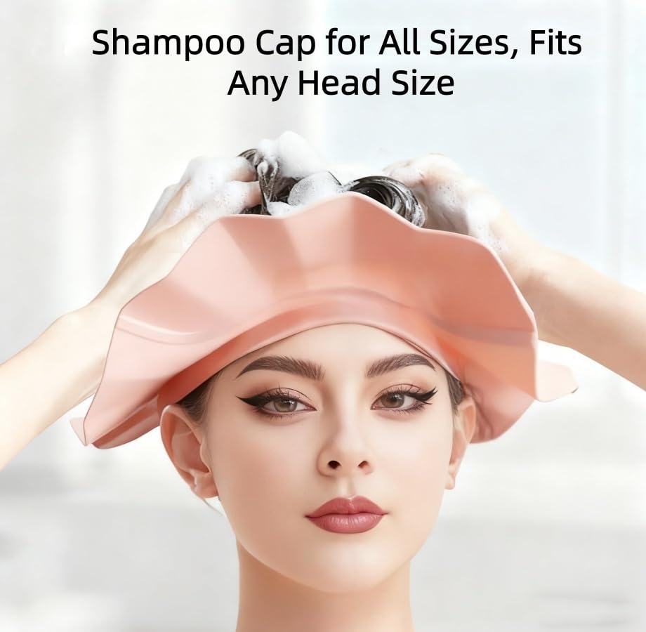 Lagnlnaoy Stretchable Waterproof Shampoo Cap - Adjustable BPA-Free Shield, Soft & Fit for Head, Ear & Eye Protection While Washing Hair (beige) Beauty and Personal Care Lagnlnaoy