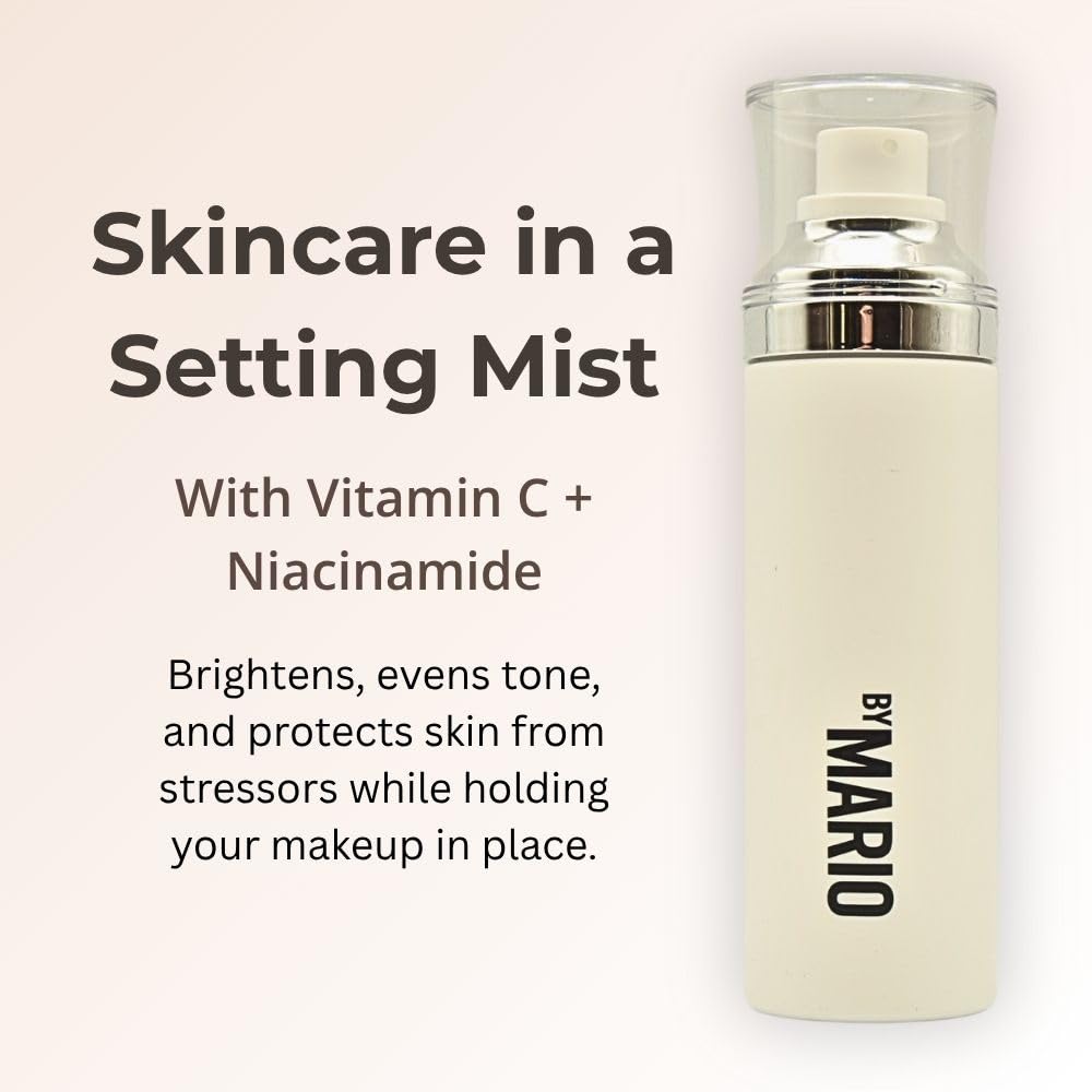 MAKEUP BY MARIO SurrealSkin 16HR Soft Setting Spray, Alcohol-Free, Hydrating Mist for Natural, Long-Lasting Makeup, with Hyaluronic Acid & Vitamin C Beauty & Personal Care BY MARIO