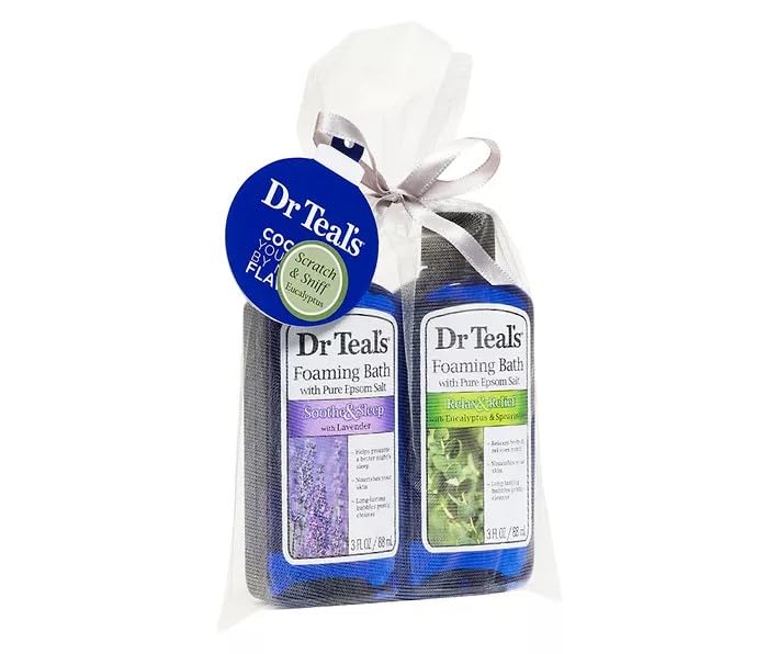 Dr Teal's Lavender & Eucalyptus 2-Piece Foaming Bath Gift Set Beauty and Personal Care Dr Teal's
