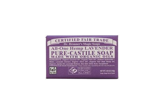 Dr. Bronner's Magic Soaps: Pure Castile Soap Bar, Lavender 5 Ounce (Pack of 5) Beauty & Personal Care Dr. Bronner's