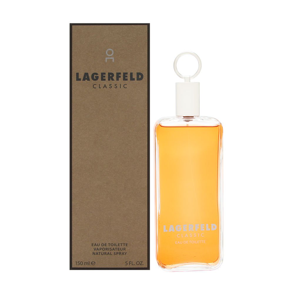 KARL LAGERFELD Classic for Men Eau de Toilette Spray, 5 Ounce, Beige Beauty & Personal Care KARL LAGERFELD