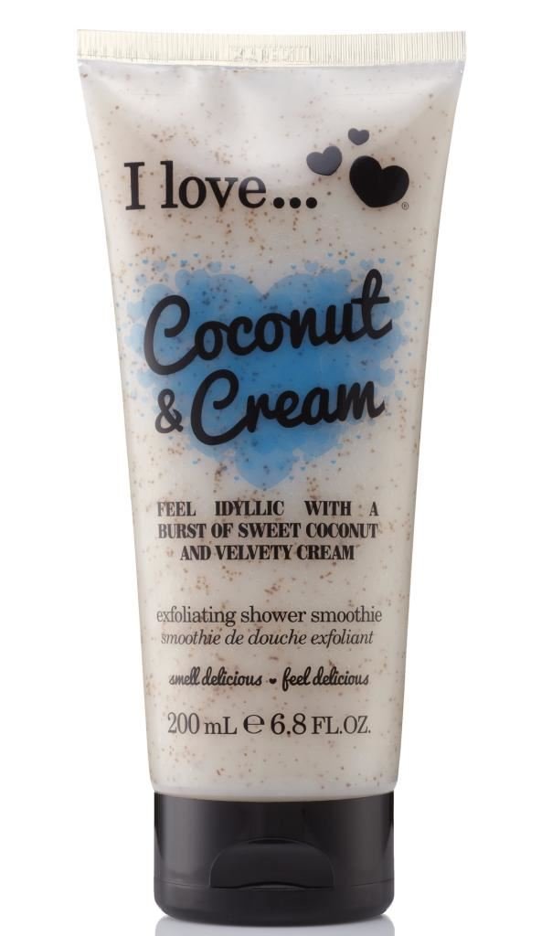 I Love Cream and Coconut Scent Exfoliating Shower Smoothie - Body Scrub and Body Wash - Cleanse and Soften Skin - 6.8 oz Beauty & Personal Care I LOVE