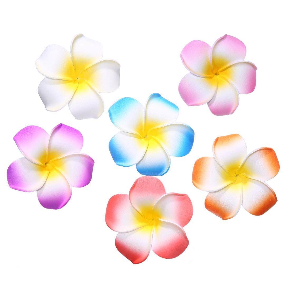 Calcifer® 30pcs 1.97''Hawaii Hawaiian Plumeria Flower Clips Bridal Wedding Party Beach Hair Clips(5CM,1.97inches) Beauty & Personal Care Calcifer