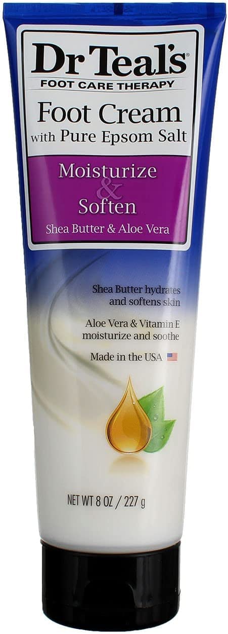 Dr Teal's Foot Cream, Moisturize & Soften, with Shea Butter & Aloe Vera, 8 oz. Beauty & Personal Care Dr Teal's