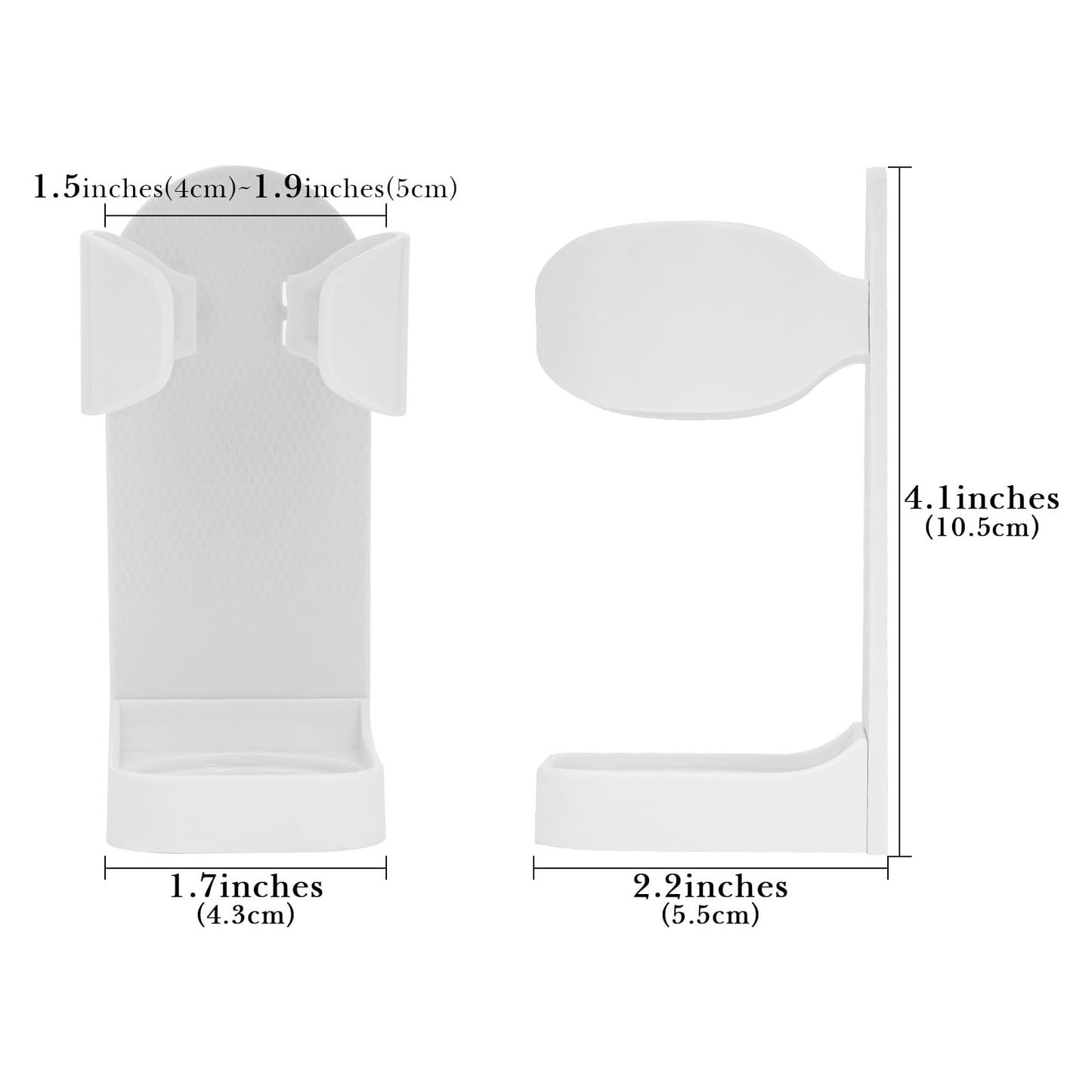 Linkidea 2 Pack Self Adhesive Razor Hanger, Adjustable Shaver Holder Wall Mounted, Shower Organizer Compatible with Braun Series 5, 6 (White) Beauty and Personal Care Linkidea