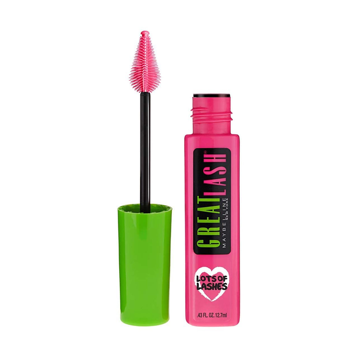 Maybelline New York Lots of Lashes Washable Mascara, Blackest Black 140, 0.43 Fluid Ounce (Pack of 4)