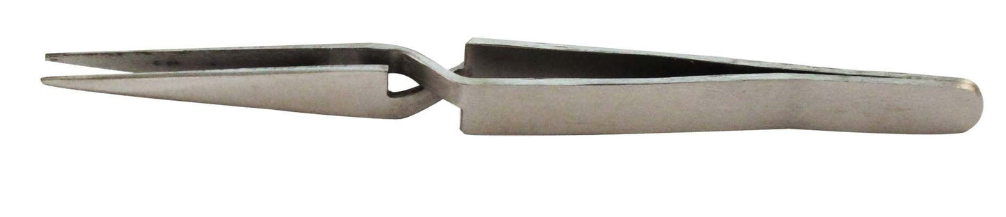 SE 4-1/2" Straight-Tipped Cross Locking Tweezers - 508TW Beauty & Personal Care SE
