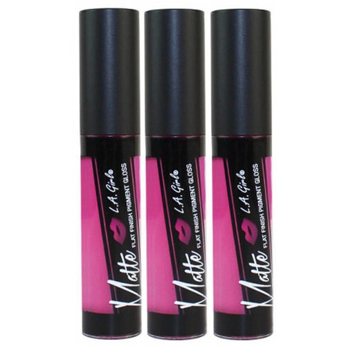 L.A. Girl Matte Pigment Lip Gloss 837 Playful (3 Pack) Beauty & Personal Care LA Girl USA Cosmetics