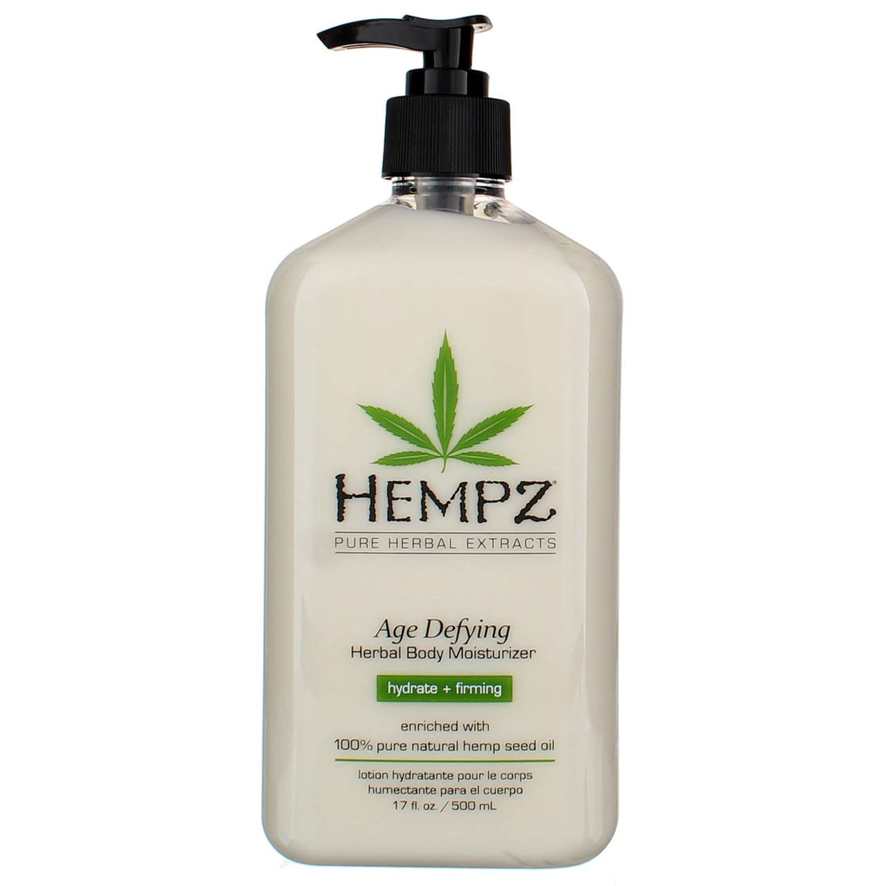 Hempz Body Moisturizer Age Defying 17 Ounce Pump (500ml) (Pack of 3) Beauty & Personal Care Hempz
