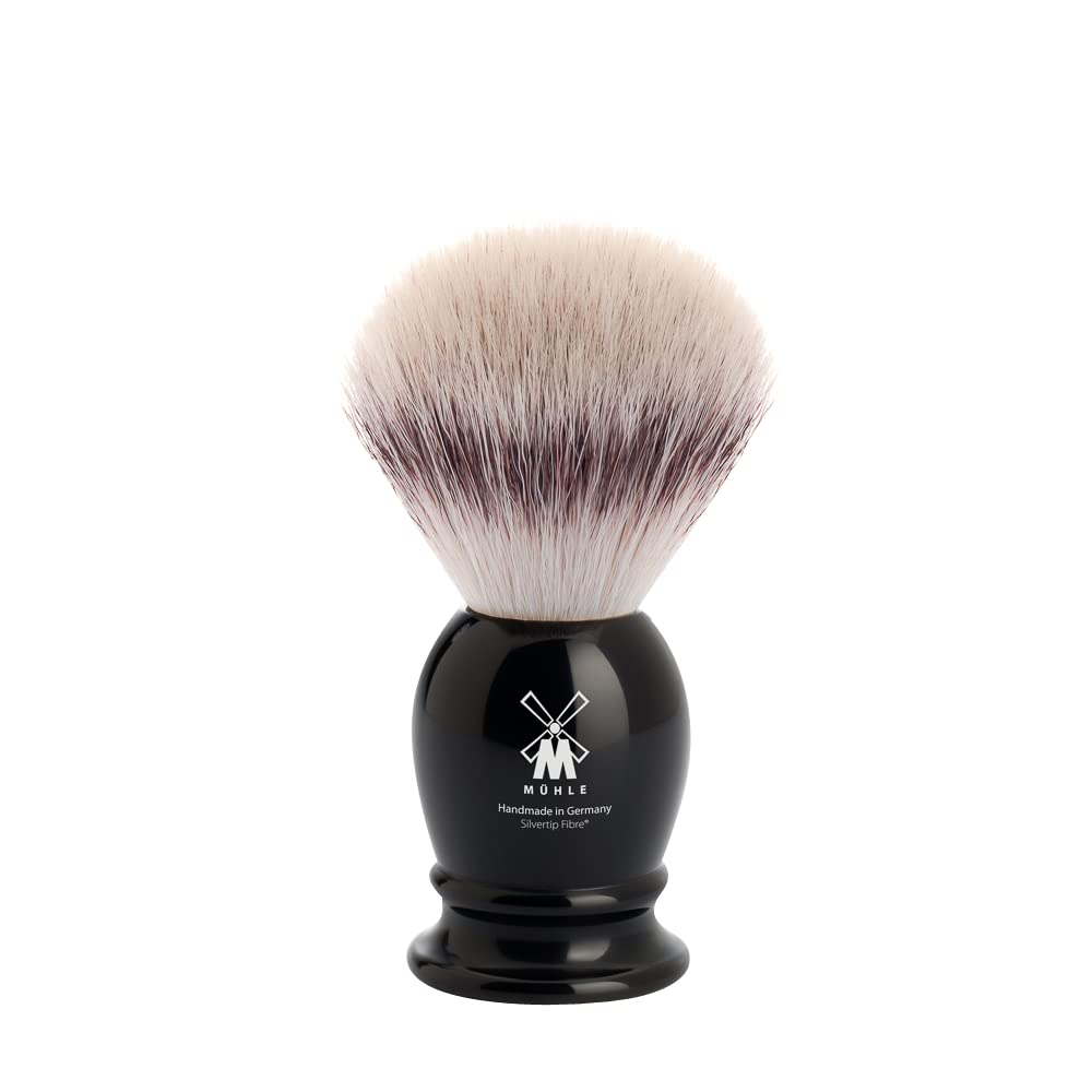 MÜHLE Classic Silvertip Badger Fiber Brush - High-Grade Black Resin Handle - Luxury Shave Accessory for Men Beauty and Personal Care MÜHLE