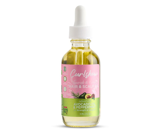ORS Curlshow Nourish & Grow Hair & Scalp Oil with Avocado Oil & Peppermint for Strength & Length 2 Ounces Beauty & Personal Care ORS