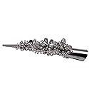 Large Double Row Teeth Metal Duck Bill Clips Hair Clips Rhinestone Flower Hair Barrettes with Teeth Hair Pins Hair Slide Stylish for Women Girl Hair Beauty & Personal Care DAONACO