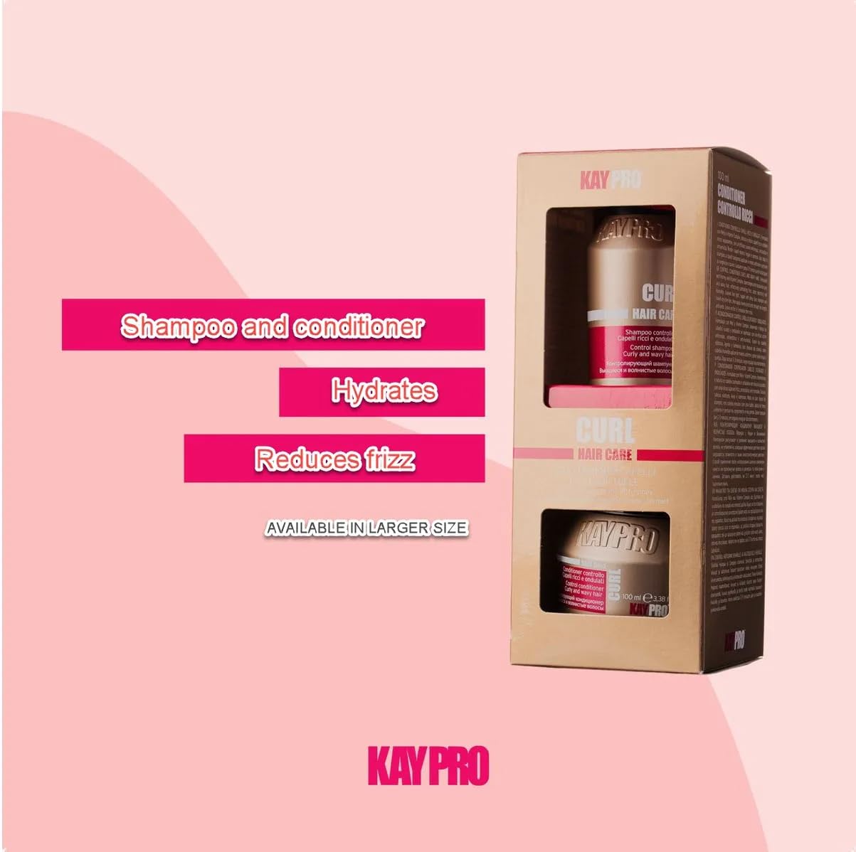 KAYPRO care curl Mini Kit - Shampoo & Mask (2x 100ml), Clear Beauty & Personal Care KAYPRO