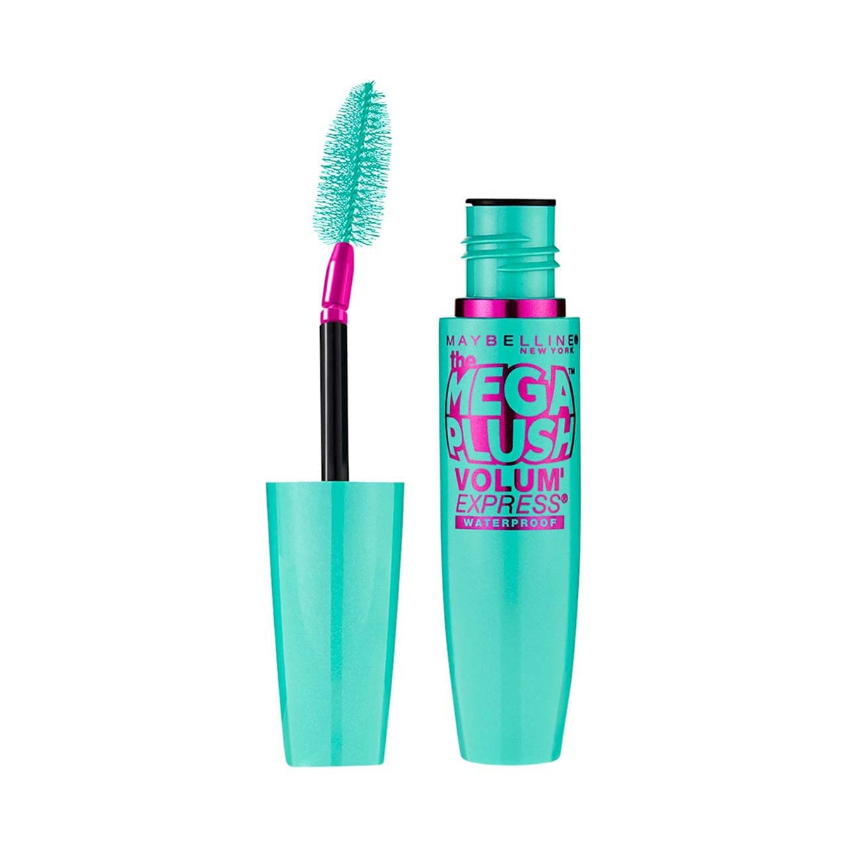 Maybelline New York Volum' Express The Mega Plush Waterproof Mascara, Very Black [275], 0.3 oz (Pack of 2)