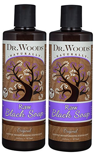 Dr. Woods Raw Liquid Black Soap with Organic Shea Butter, Body Wash for Men and Women, Gentle Exfoliant, Natural Cleanser for Face, Hands, and Body Beauty & Personal Care Dr. Woods