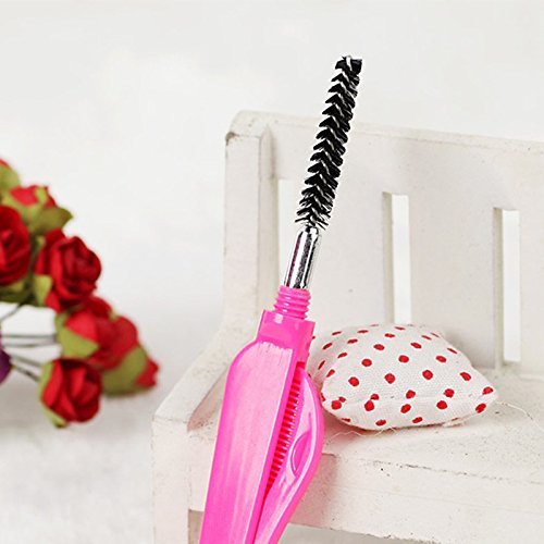 4Pcs Eyelash Comb Folding 2 In 1 Eyelash Brush Eyebrow Comb Makeup Tools (Random Color) Beauty & Personal Care FRCOLOR